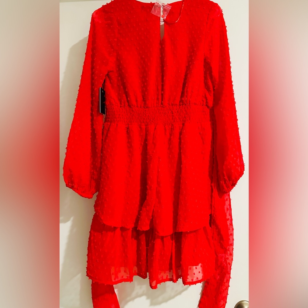 Red party dress